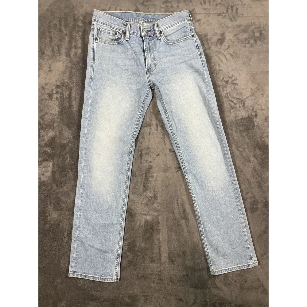 Levi's 514 Straight Fit Jeans 29x30 Light Wash Blue‎ Denim Stretch